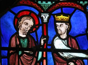 The St Thomas Window: He is Shown Gold by the King
