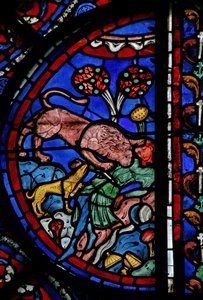 The St Thomas Window: The Butler is Devoured by Beasts by French School