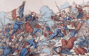 The Taking of Puebla, Mexico by the French by French School