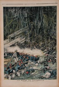 The Taking of Thiassale, the Battle in the Virgin Rain Forest by French School
