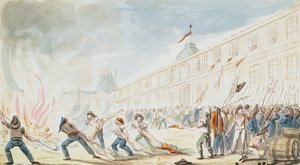 The Taking of the Tuileries, 10th August 1792 by French School