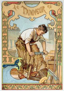 The Tanner, illustration from a book on the crafts, c.1899