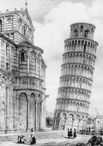The Tower and the Cathedral of Pisa by French School