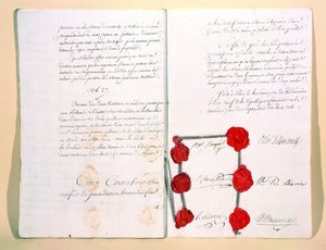 The Treaty of Mortefontaine, 30th September 1800 by French School
