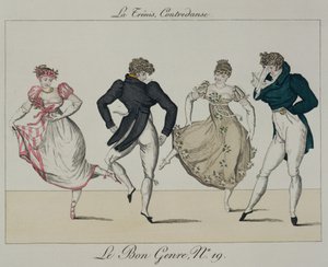 The Trenis Quadrille, plate 19 from Le Bon Genre, 1805