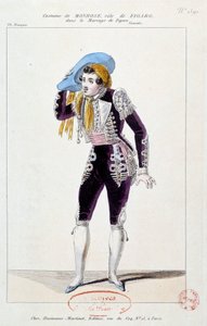 Claude Louis Seraphin Barizain as Figaro in Le Mariage de Figaro by French School
