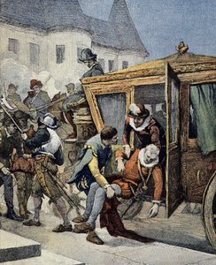 The assassination of Henri IV on 14/05/1610 by French School