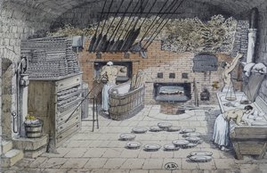 The baker, illustration from the Revue de lEducation Nouvelle by French School