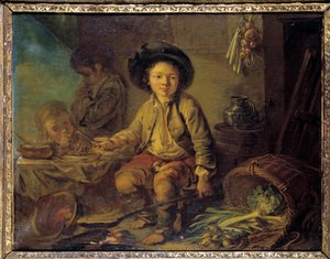 The breakfast of the little Savoyard by French School