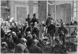 The call of the witnesses during the trial of marshal Francois Achille Bazaine by French School