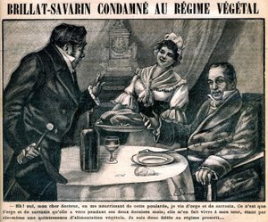 The curious vegetarian diet of gastronome Jean Anthelme Brillat-Savarin (1755-1826) by French School