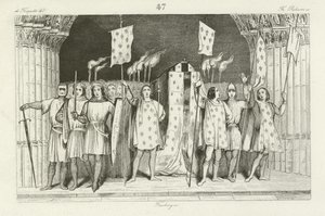 The dead infant John I proclaimed King of France, 1316