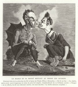 The Devil and His Wife Giving Birth to the Jacobins, French Revolution by French School