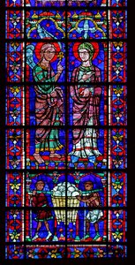 The Donors - Bakers - and the Annunciation by French School