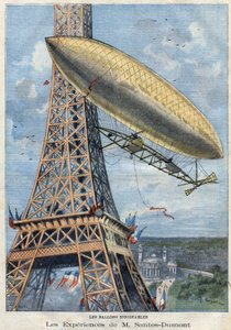 The experiences in airship balloon of Mr. Alberto Santos-Dumont by French School