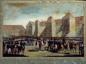 The Farewell of Napoleon Bonaparte to the Imperial Guard in Fontainebleau by French School