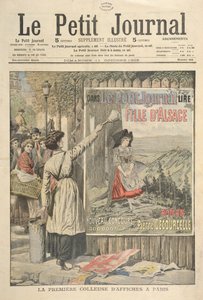 The first female billposter in Paris, 1906
