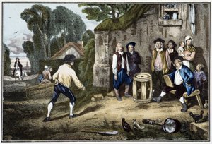 The Game of the Barrel - 19th Century by French School