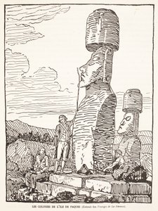 The Giants of Easter Island by French School