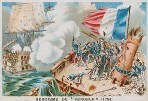 The Heroism of the French Warship Vengeur du Peuple, 1794 by French School