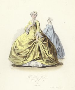 The hoop fashion, time of Louis XV of France by French School
