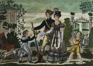 The hunters return, plate 4 by French School