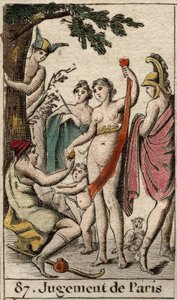 The Judgment of Paris, the Shepherd Paris Must Choose to Whom He Will Give the Golden Apple to Designate the Most Beautiful of the Three Goddesses, Athena, Aphrodite or Hera by French School