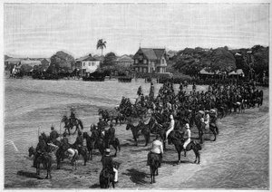The last review of President Etienne Felicite Salomon in Port au Prince, Haiti by French School