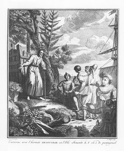 The meeting with Braguibar on the Island of Sonante, illustration from 