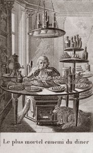 The most deadly enemy of dinner - engraving in 