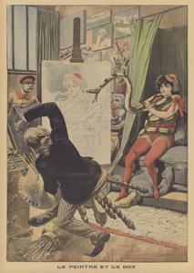 The painter and the boa constrictor by French School