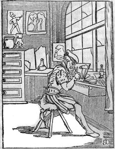 The painter on glass (Vitripictor) in the 16th century by French School