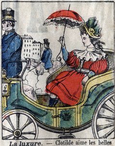 The Seven Deadly Sins: Lust. Epinal Imaging Late 19th Century by French School