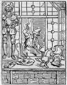The shop of the armor maker in the 16th century. From 
