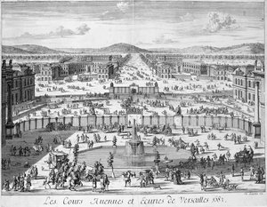 The Stables and Gates of Versailles Seen from the Palace, 1683
