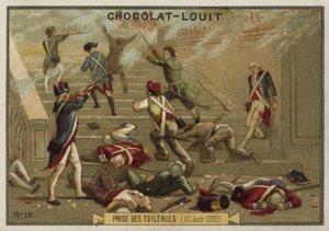 The storming of the Tuileries Palace, 10 August 1792 by French School