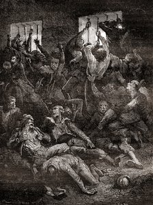 The Suffering and Death Due to Poor Ventilation of English Prisoners in the Black Hole of Calcutta by French School