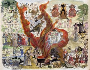 The superstitions of the year 1000: the Sabbath - in History of the Popes by French School