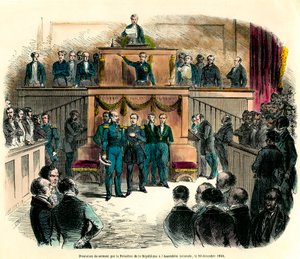 The Swearing-In of Louis Napoleon III at the National Assembly on 20 December 1848 by French School