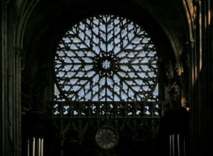 The west rose window (rose window - internal) by French School