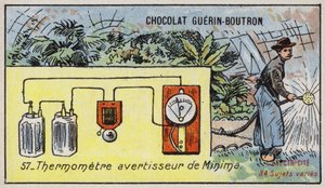 Thermometer with minimum temperature alarm by French School