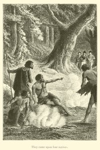 They came upon four natives by French School