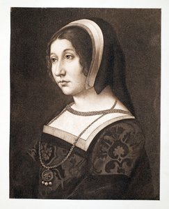 Thought to be Margaret Tudor, Daughter of Henry VII, Queen of Scotland, c.1520, pub. 1902 by French School