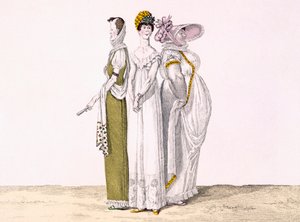 Three Parisian Graces, plate 16 from Le Bon Genre, c.1810 by French School