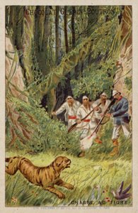 Tiger Hunting by French School