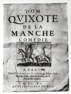 Title page from Dom Quixote de La Manche Comedie by Guerin de Bouscal