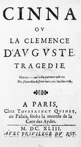 Title Page of Cinna ou la Clemence d