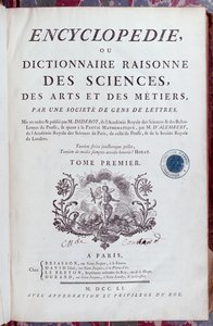 Title Page of Encyclopedia by Denis Diderot (1713-84), published in Paris in 1751