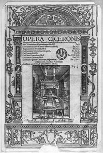 Title Page of Opera Ciceronis, Published 1520 by French School