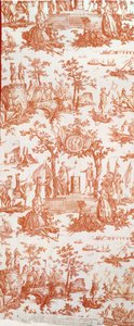 Toile de Jouy Illustrating the Festival of the Federation on 14th July, 1790 at the Champs de Mars by French School